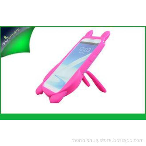 Rabbit Style Pink Silicone Samsung Mobile Phone Cases , Gal